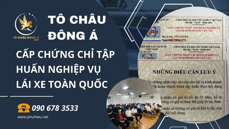 Cấp chứng chỉ tập huấn nghiệp vụ lái xe tại Bắc Giang