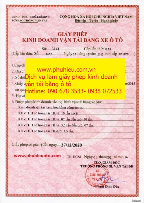 giay phep kinh doanh van tai tai hcm