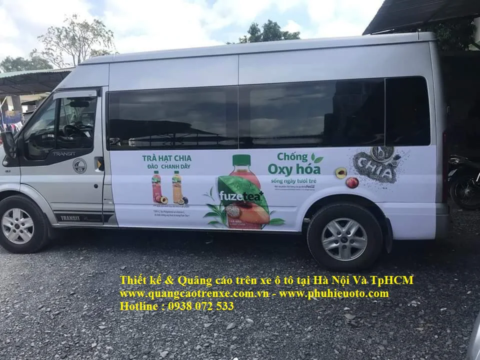 thiết kế quảng cáo trên xe ô tô tại Hà Nội