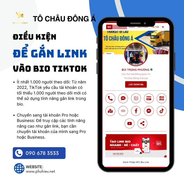 Điều kiện để gắn link vào Bio TikTok