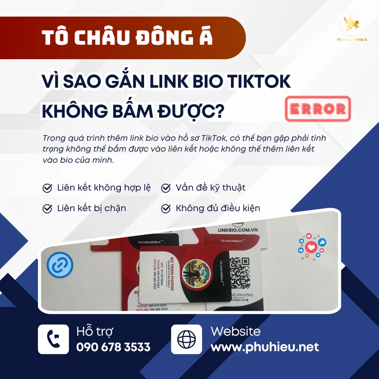 Vì sao gắn link Bio TikTok không bấm được?