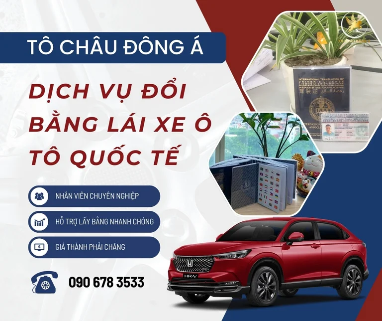 Dịch vụ đổi bằng lái xe ô tô quốc tế tại Hà Tĩnh