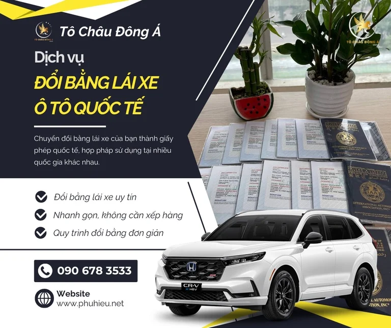 Dịch vụ đổi bằng lái xe ô tô quốc tế