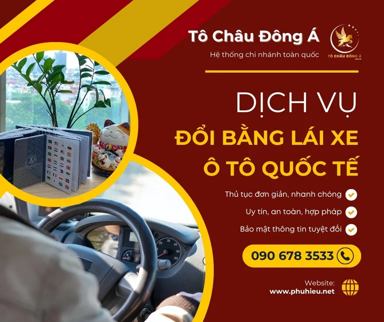 Dịch vụ đổi bằng lái xe ô tô quốc tế tại Vũng Tàu