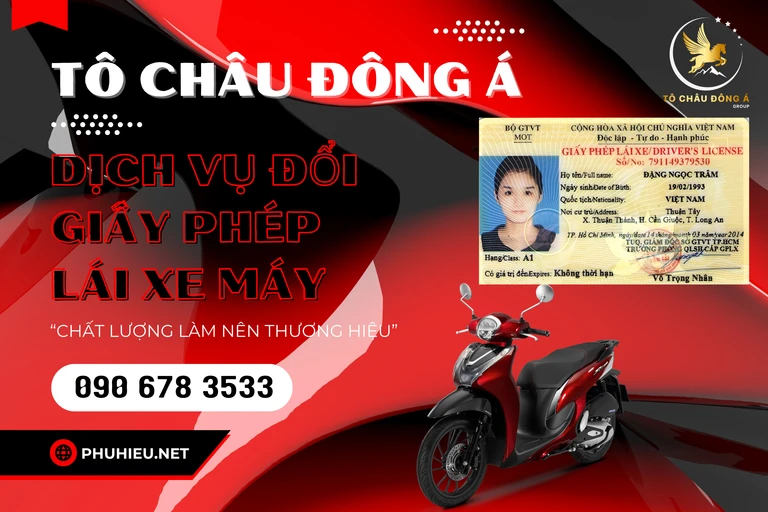 Dịch vụ đổi giấy phép lái xe máy tại Đà Nẵng