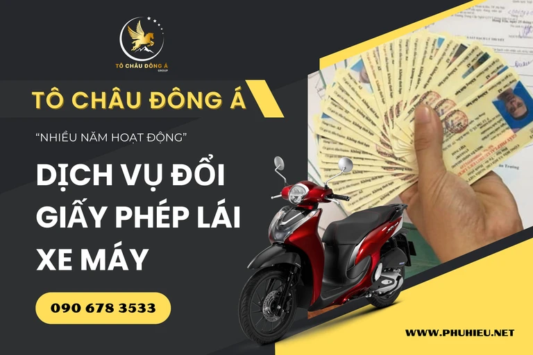 Đổi giấy phép lái xe máy Hà Nội giá rẻ