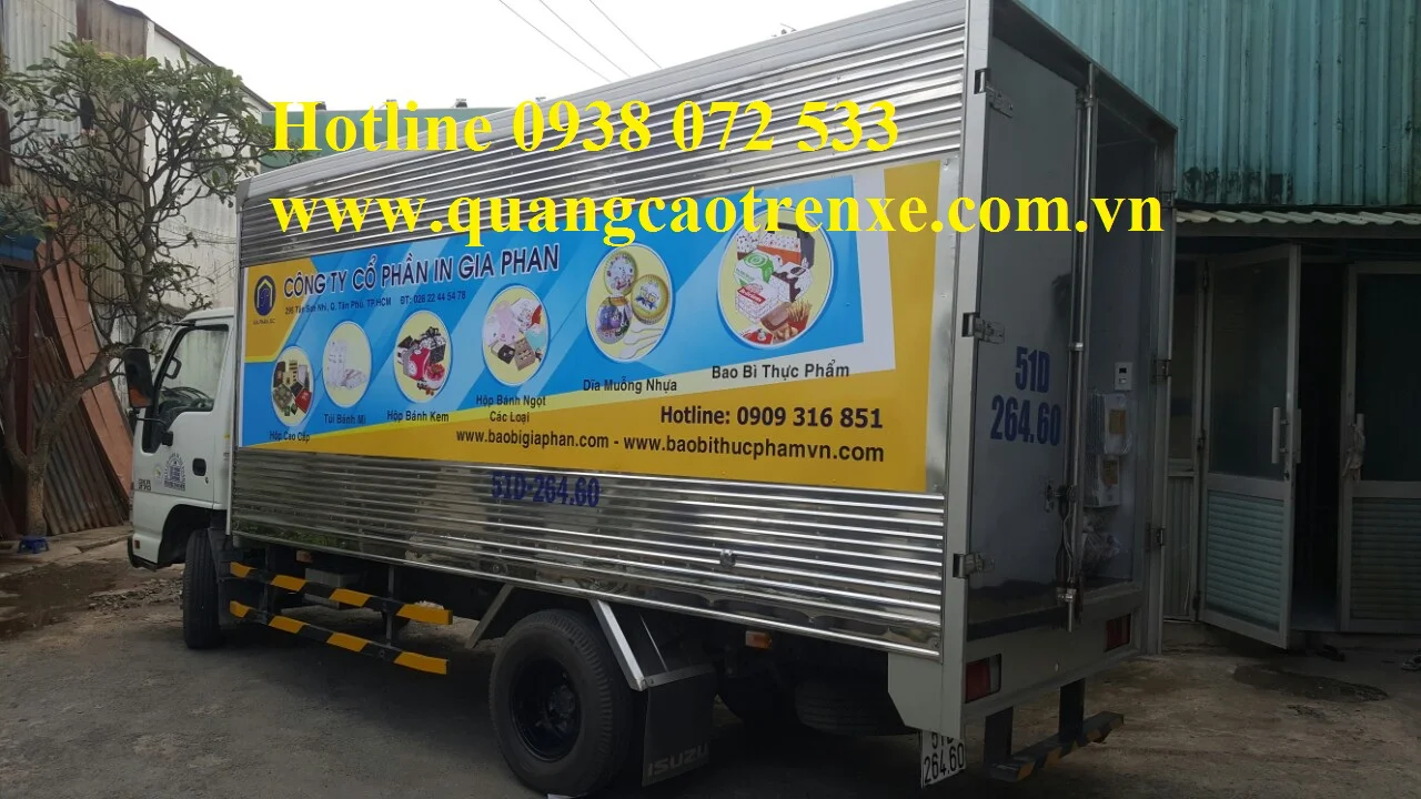 Dán quảng cáo trên xe tải tại Hà Nội và Hồ Chí Minh