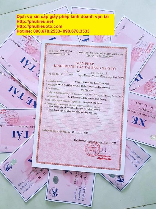 Dịch vụ làm giấy phép kinh doanh vận tải Đồng Nai