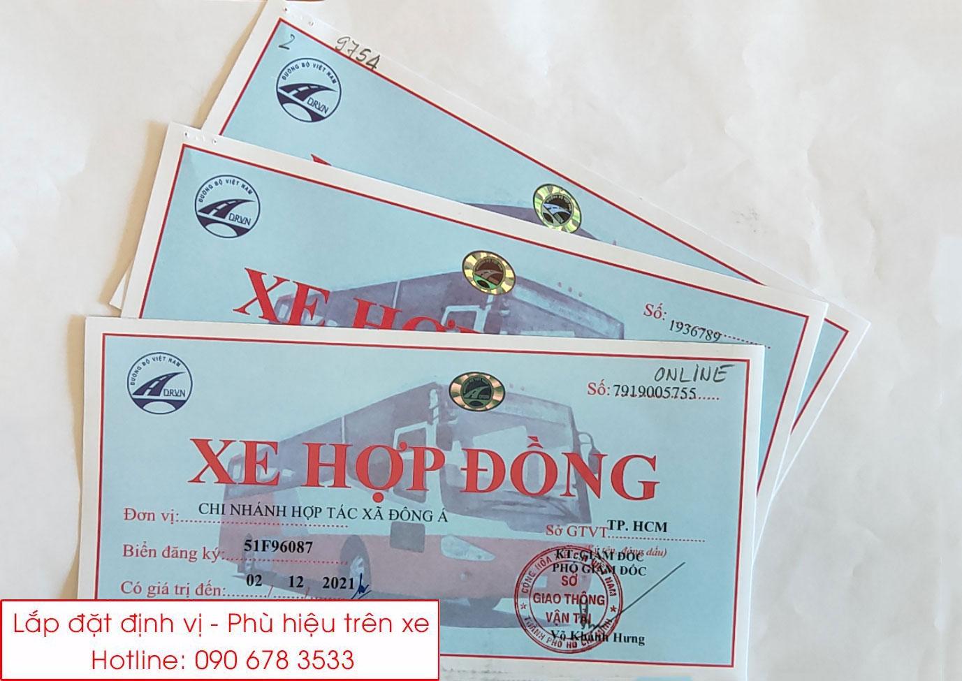 dịch vụ làm phù hiệu xe hợp đồng giá rẻ nhất, uy tín nhất