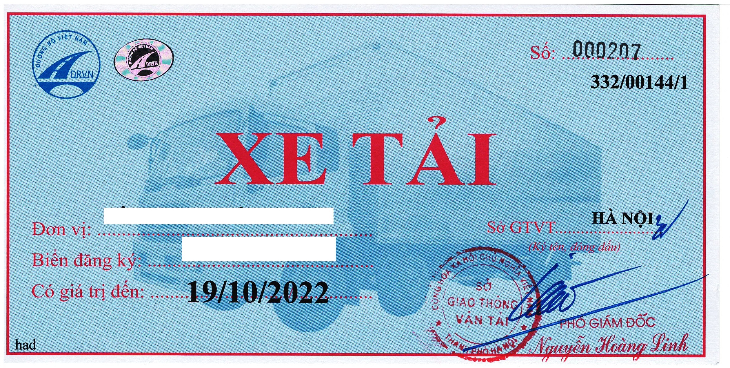 Dịch vụ cấp phù hiệu xe tải tại Bình Định