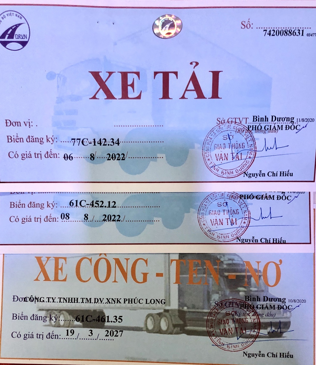 Thủ tục xin cấp phù hiệu cho công ty vận tải tại Đồng Nai