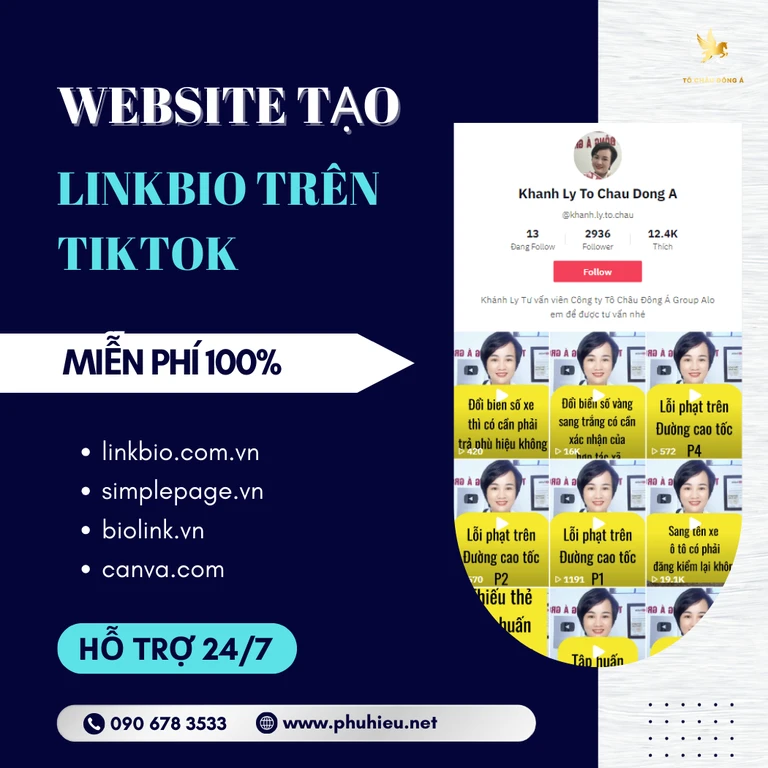 Website tạo Linkbio trên TikTok 100% free