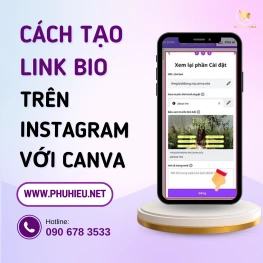 Cách tạo link bio trên Instagram với canva