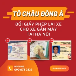 Dịch vụ đổi giấy phép lái xe máy tại Hà Nội